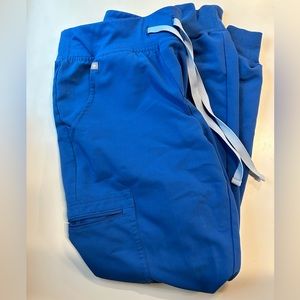 Figs Royal Blue Jogger Scrub Pants - Petite Small